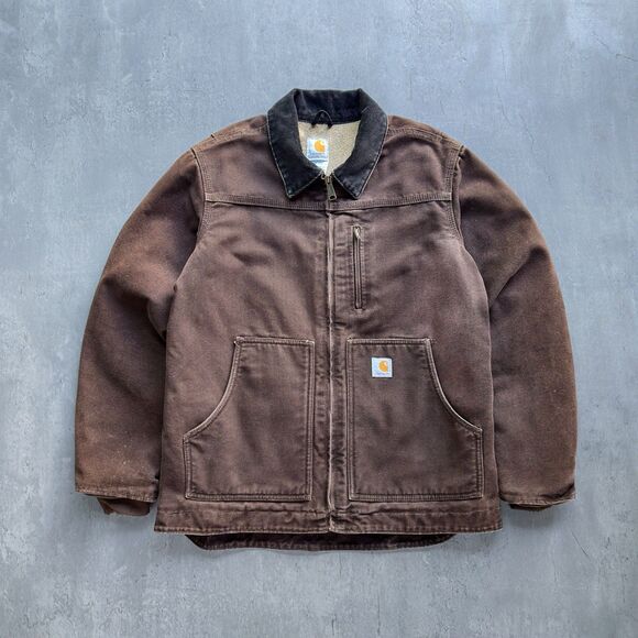 Carhartt Jackets & Blazers - VTG Carhartt Detroit Jacket Women's M Blanket Lined Work Brown WC061 DKB